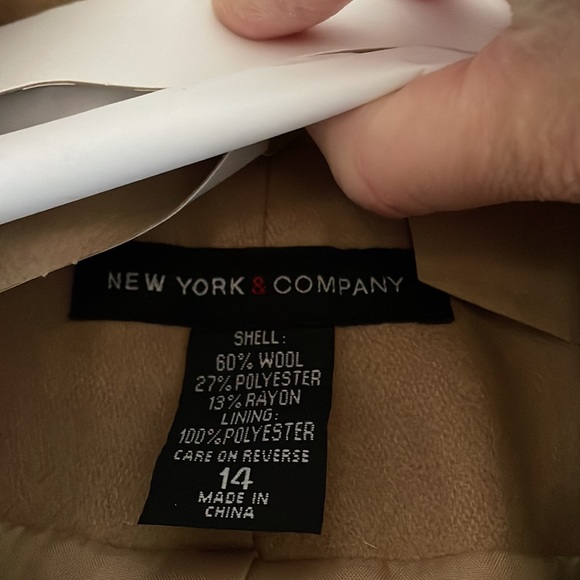 New York & Company double-breasted wool blend trench coat - Picture 5 of 7